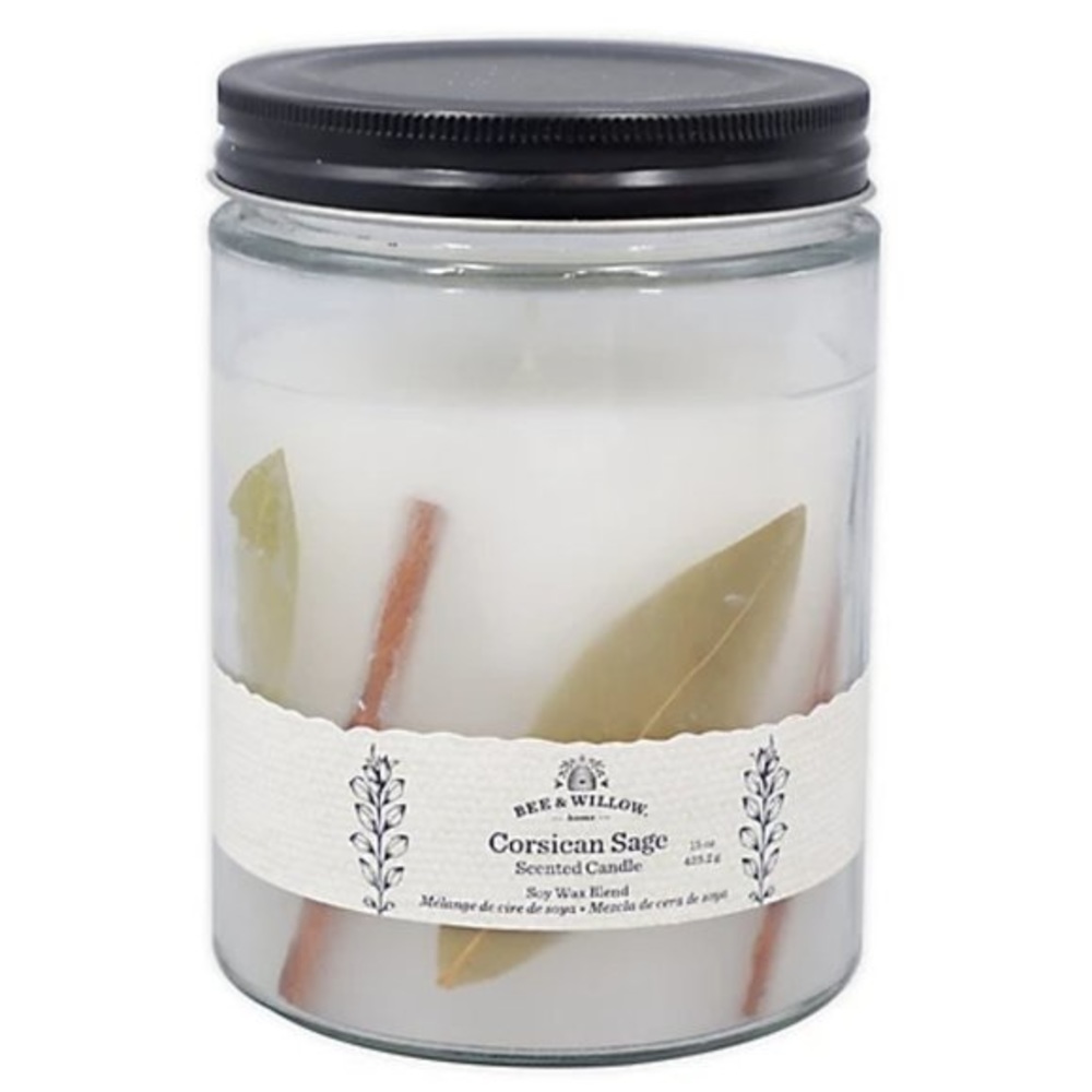 Bee & Willow Home Corsican Sage 7.7 oz. Spring Floral Glass Jar Candle